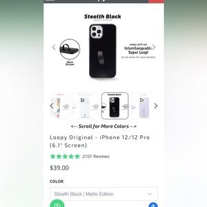 Stealth Black Loopy iPhone 12 Pro case